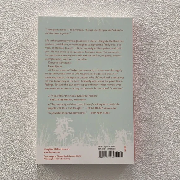 The Giver by: Lois Lowry - Picture 2 of 2